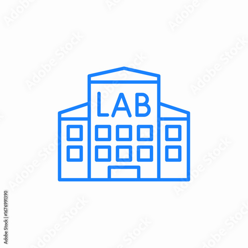 laboratory building exterior icon sign vector