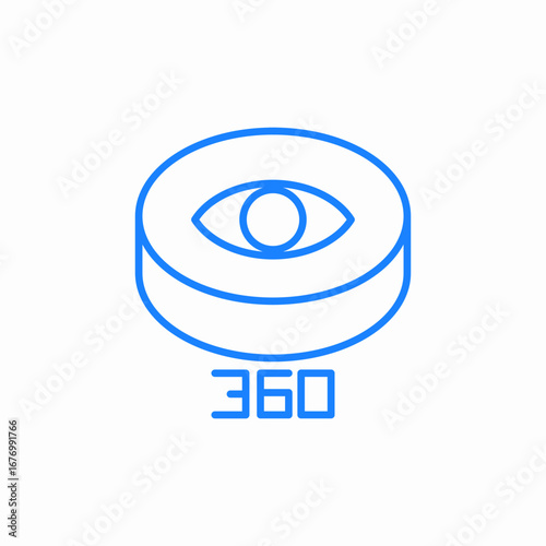 panoramic view icon sign vector