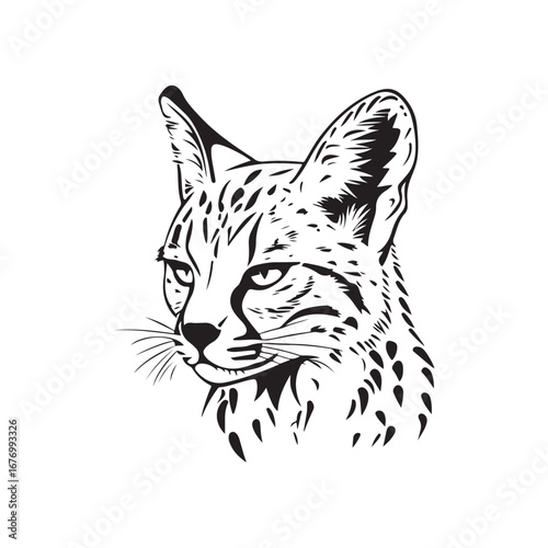 Vector illustration of a cheetah animal head with an expressive look and distinctive spotted details.