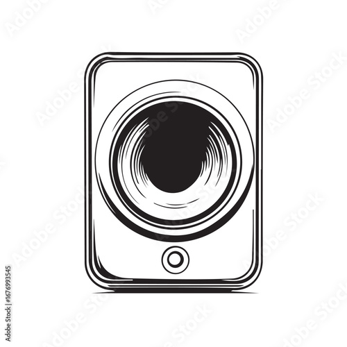 A detailed, modern, and stylish sound system vector illustration. Perfect for music-themed projects, concerts, festivals, or audio and sound engineering-themed visual decorations.