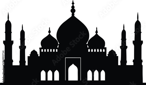 silhouette of a mosque in istanbul