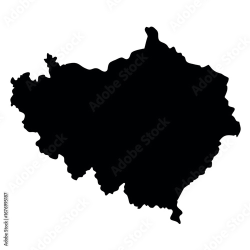 Solid black silhouette map of the czech republic