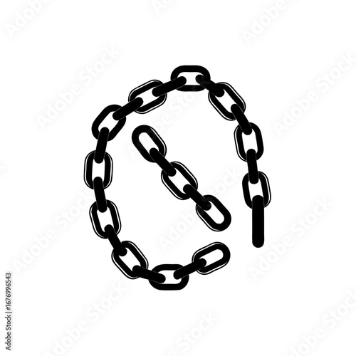 creative details weightlifting chains icon vector Illustration