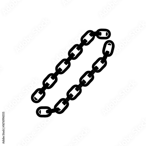 creative details weightlifting chains icon vector Illustration