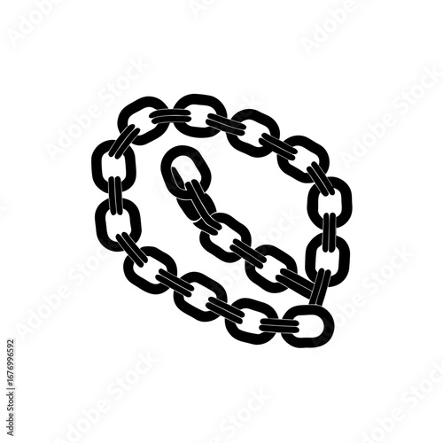 creative details weightlifting chains icon vector Illustration