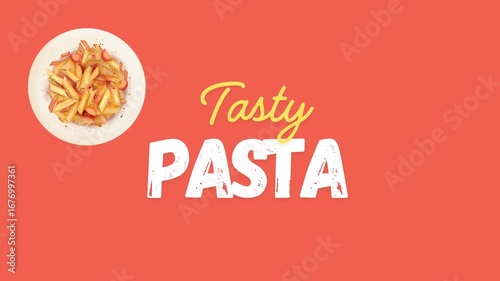 Tasty Pasta animation with text video
