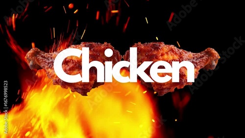 Chicken animation with text video