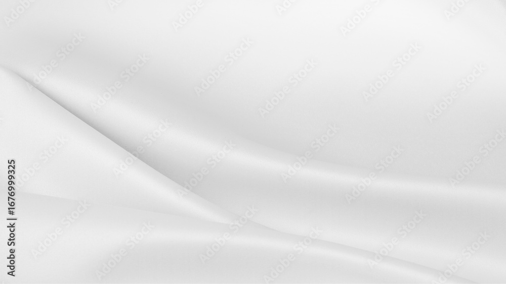Fototapeta premium Luxury white Silk Fabric Background Smooth Texture Elegant Draped Material