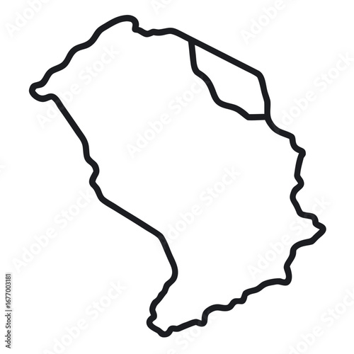 Thin line art vector map of s o tom and pr ncipe islands