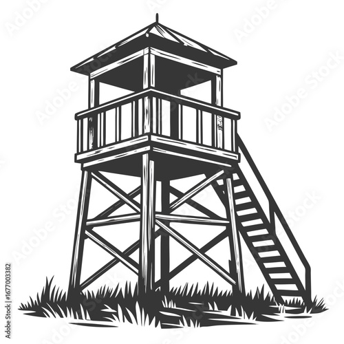 lighthouse silhouette vector