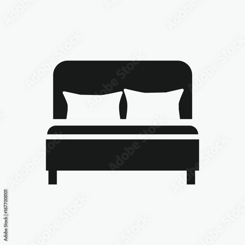 Bed Icon Design Vector Template Illustration - Vector 