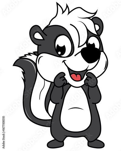 cute skunk animal cartoon illustration