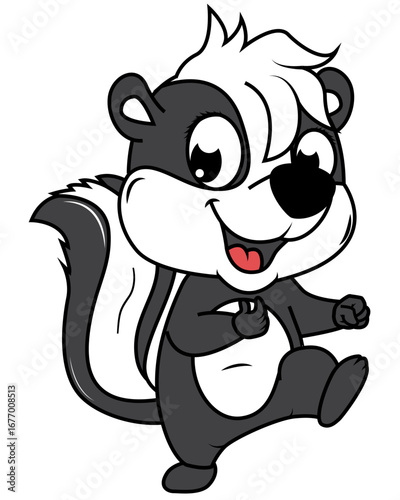 cute skunk animal cartoon illustration