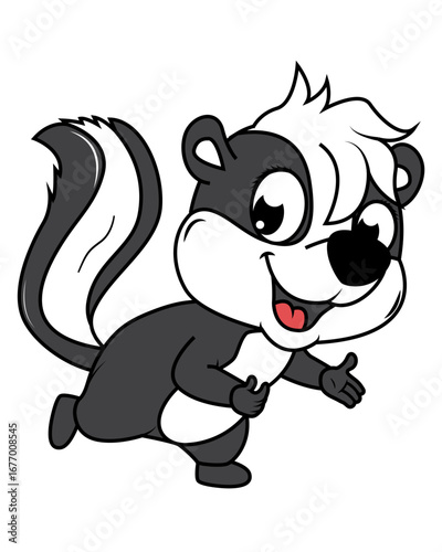 cute skunk animal cartoon illustration
