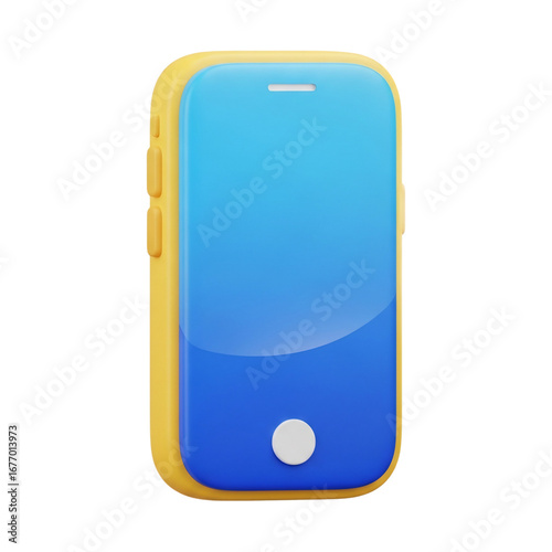 Yellow Smartphone Illustration.