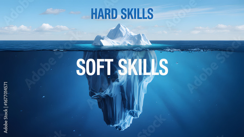 Understanding hard and soft skills iceberg reveals hidden talents underwater