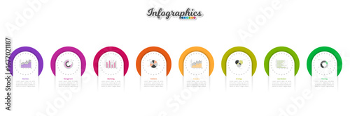 Infographic timeline template can be used for chart, diagram, web design, presentation, advertising, history