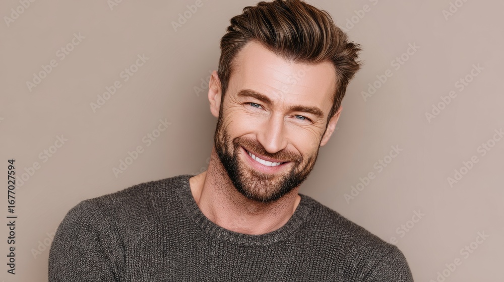 Obraz premium A young adult with a brow and a warm smile, Shatavari dressed in casual clothes and had a friendly demeanor