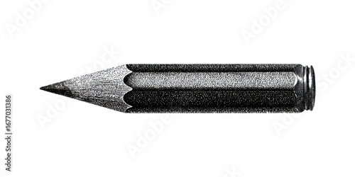 Vintage Engraved Pencil Illustration. Artistic Tool Symbolizing Creativity And Writing Isolated On Transparent Background
