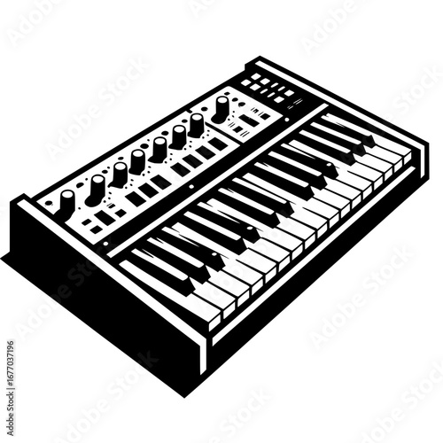 Electronic Piano vector image illustration