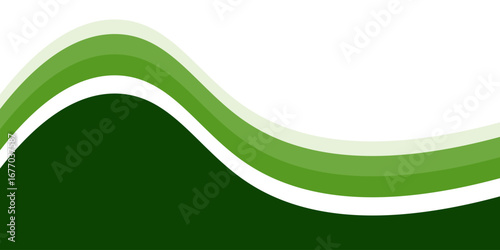 Abstract green wave background, Vector green line background curve element with white space for text and message design, overlapping layers. vector Eps 10