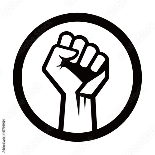 Silhouette protest vector illustration on a white background