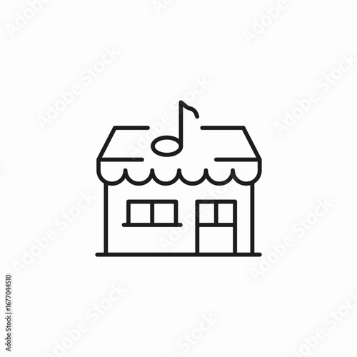 building music note icon sign vector