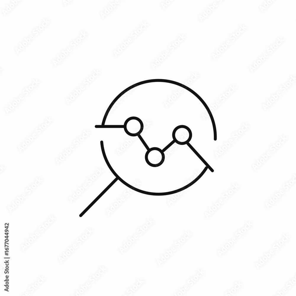 Obraz premium magnifying glass data icon sign vector
