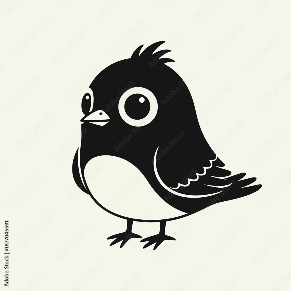 Fototapeta premium Cute cartoon bird illustration