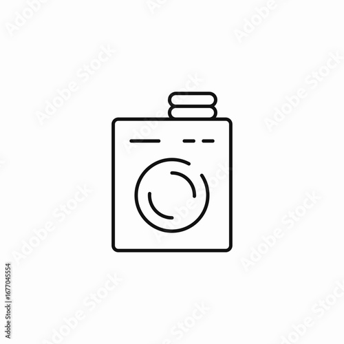 washing machine laundry icon sign vector