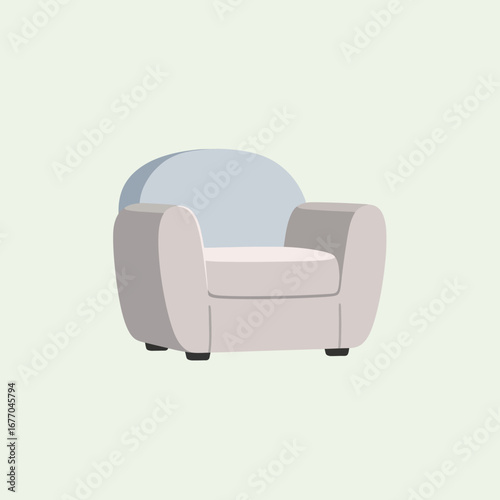 Modern armchair on a light background