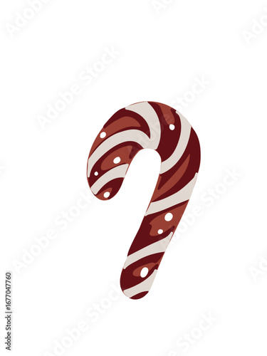 vector illustration classic red and white candy