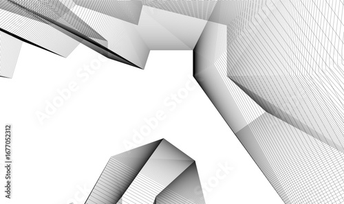 abstract architecture vector 3d background