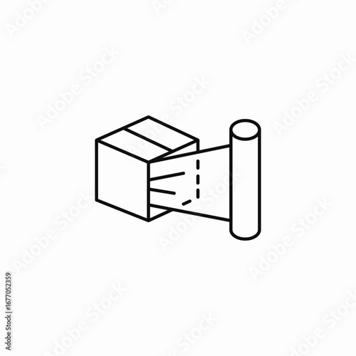box and tape icon sign vector