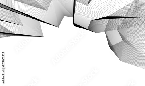 abstract architecture vector 3d background