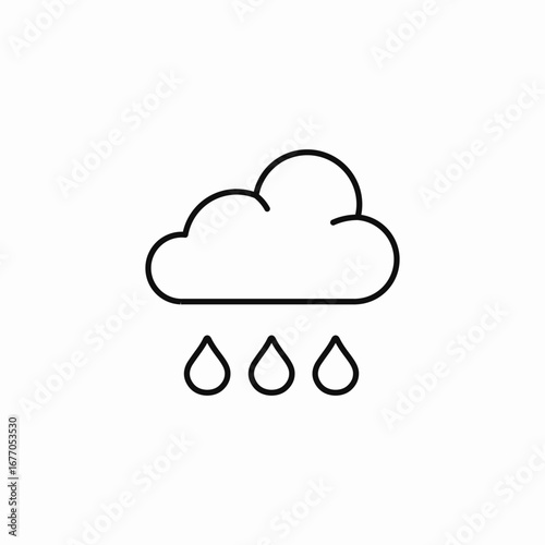 rain cloud icon icon sign vector