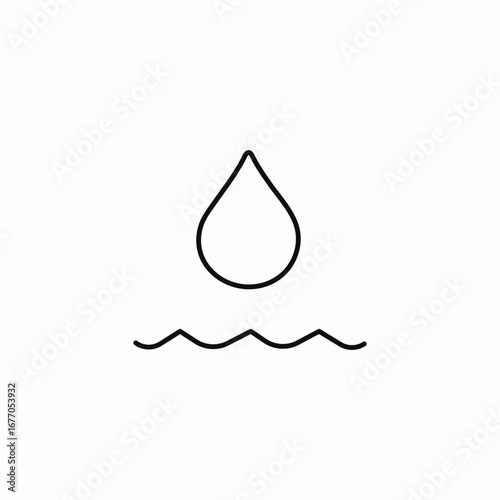 water drop ocean icon sign vector