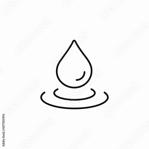 water drop ripples icon sign vector