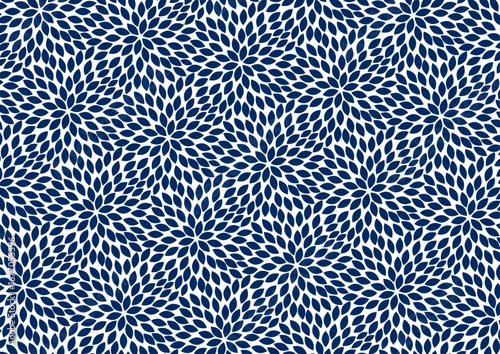 伝統的な和柄の背景素材。日本の紋様素材。貉菊。