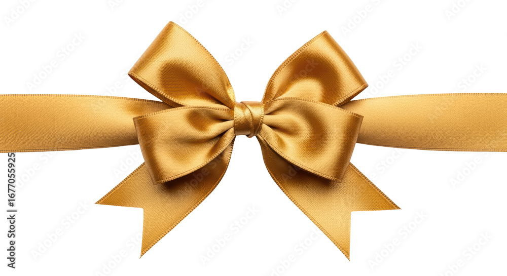 Fototapeta premium Isolated Gold Ribbon Bow