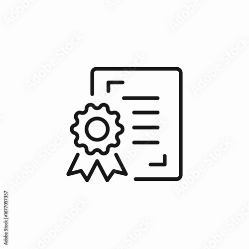 certificate document icon sign vector