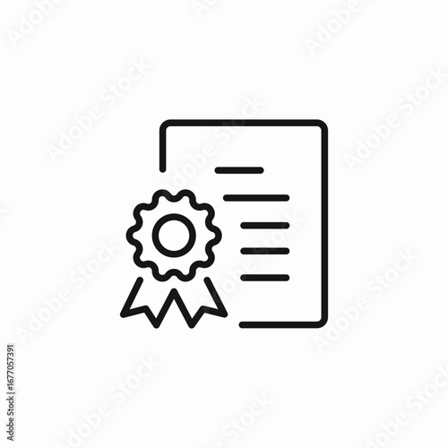 certified document icon icon sign vector
