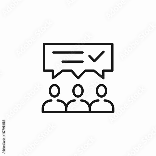 group decision consensus icon sign vector