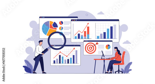 Analyze business growth and performance metrics using data visualization and analytics tools for strategic decision making