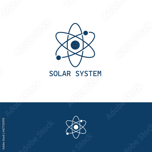 Solar system logo design template