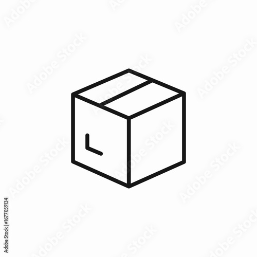 shipping cardboard box icon sign vector