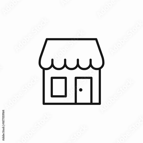 small retail shop icon sign vector