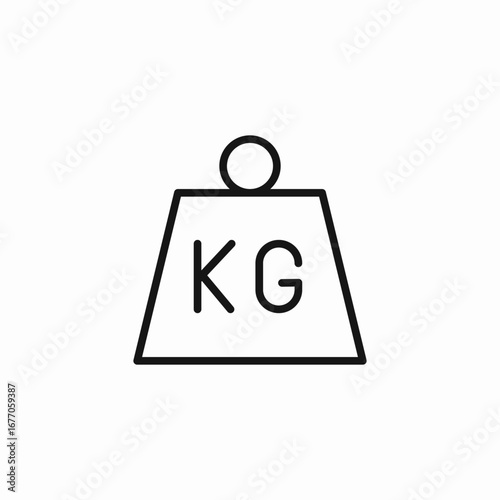 weighing scale kg icon sign vector