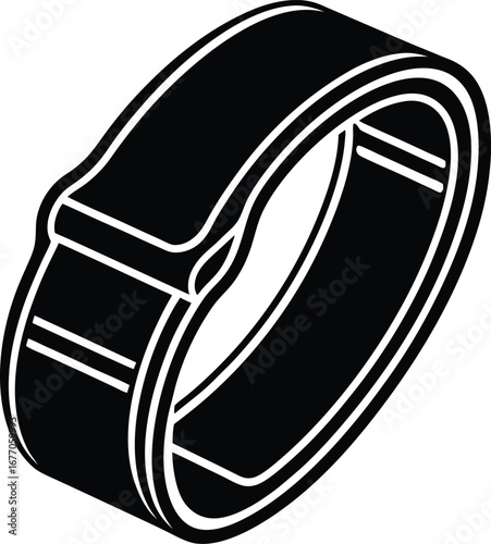 Vector illustration of a black smartwatch