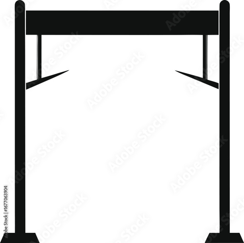 Vector black hurdle icon